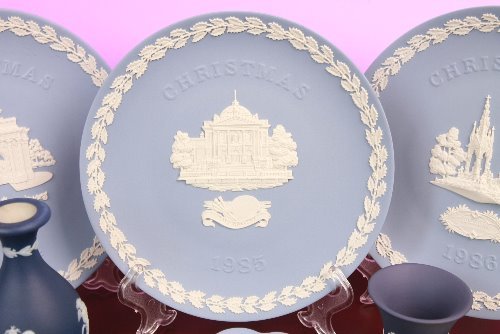 웨지우드 제스퍼웨어 크리스마스 플레이트 Wedgwood Jasperware Christmas Plate 1985