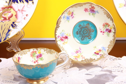 파라곤 골드 데미타스 (에쏘) 컵&amp;소서 Paragon Demitasse Cup &amp; Saucer circa 1939-1949