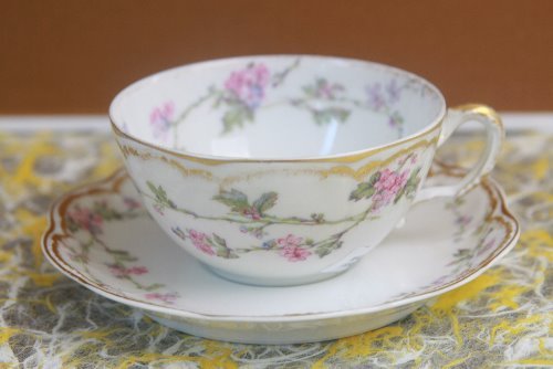 하빌랜드 리모지 더블 골드 컵&amp;소서 Haviland Limoges Double Gold Cup &amp; Saucer circa 1894-1931