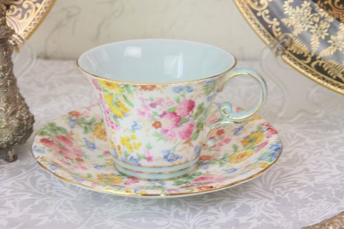 앤슬리 &quot;친즈&quot; 컵&amp;소서 Aynsley &quot;Chintz&quot; Cup &amp; Saucer circa 1939