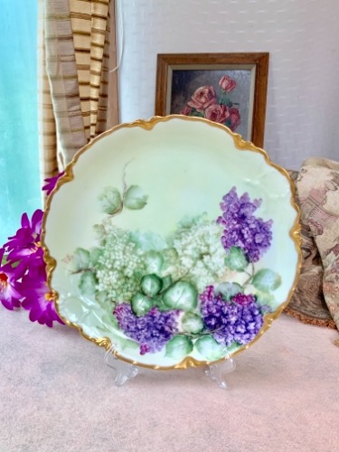 하빌랜드 리모지 핸드페인트 챨져 Haviland Limoges Hand Painted Charger circa 1900