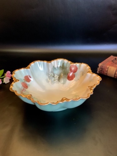 하빌랜드 리모지 핸드페인트 볼 Haviland Limoges Hand Painted Bowl circa 1900