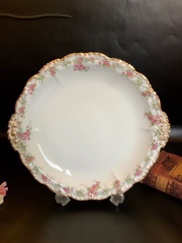 Pouyat 리모지 찹 플레이트 Pouyat Limoges Chop Plate circa 1900