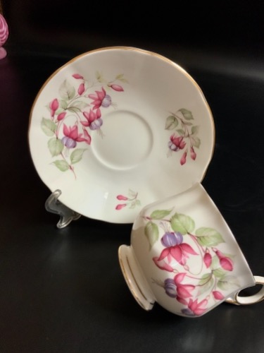 로지나 컵&amp;소서 -크레이징- Rosina Cup &amp; Saucer circa 1920 - AS IS (crazing)