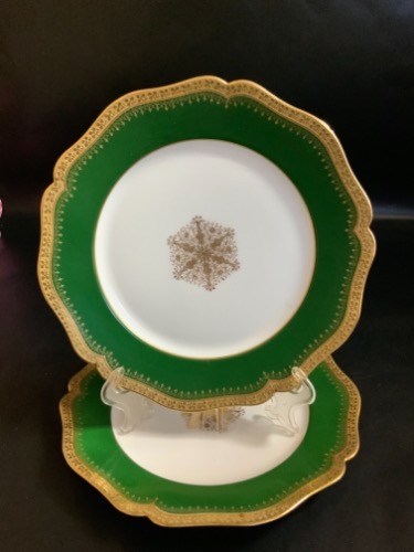 Guerin 리모지 골드 문양 플레이트 Guerin Limoges Gold Gilded Plate circa 1900