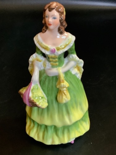 콜포트 Rosalinda 피겨린-있는 그대로-크랙  Coalport Rosalinda Figurine circa 1960 - AS IS