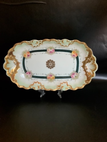 말틴 리모지 핸드페인트 깊은 플레터 Martin Limoges Hand Painted Deep Platter circa 1890