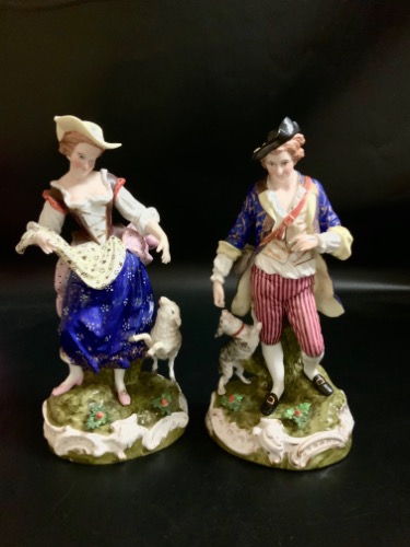 에드미 샘슨 피겨린 한쌍 Edme Samson Figurine Pair circa 1860