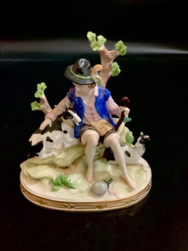 AWF Kister &quot;염소 양치기 소년&quot; 피겨린 AWF Kister &quot;Goat Shepard Boy&quot; Figurine circa 1930