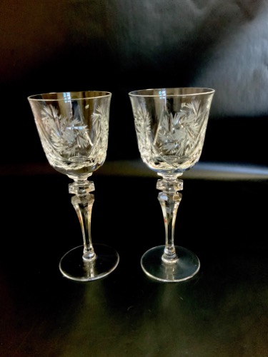 크리스탈 컷 글래스 스템웨어 Crystal Cut Glass Stemware circa 1960