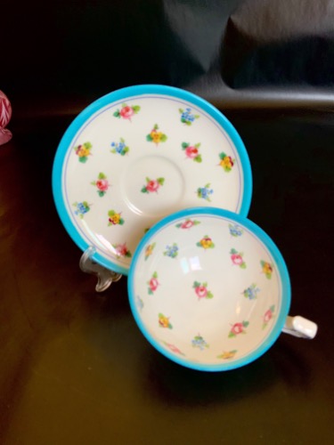 민톤 핸드페인트 컵&amp;소서 Minton Hand Painted Cup &amp; Saucer 1920