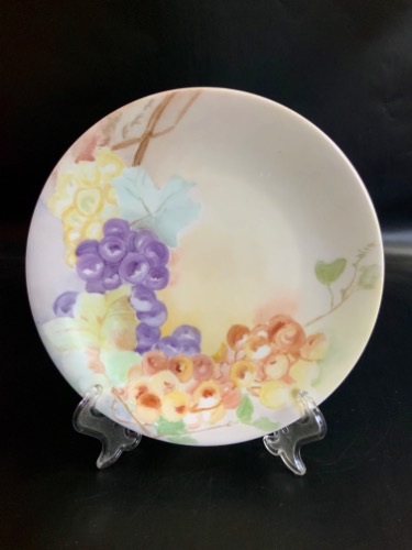 Delinieres 리모지 핸드페인트 플레이트 Delinieres Limoges Hand Painted Plate circa 1900