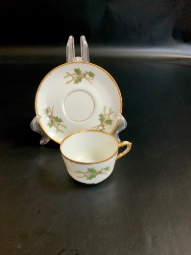 하빌랜드 리모지 데미타스 (에쏘잔) 컵&amp;소서 Haviland Limoges Demitasse Cup &amp; Saucer circa 1900