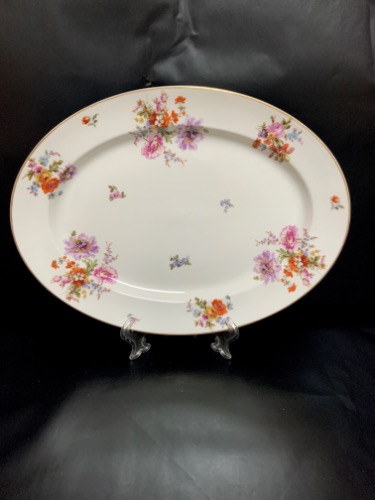 하빌랜드 리모지 핸드페인트 &quot;La Salle&quot; 페턴 라지 플레터 Haviland Limoges Hand Painted &quot;La Salle&quot; Pattern Large Serving Platter circa 1930