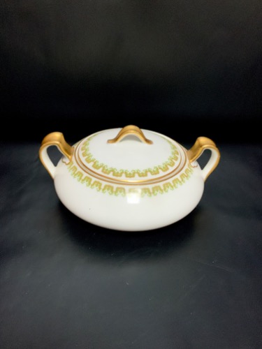 하빌랜드 리모지 커버 슈거 보울 Haviland Limoges Covered Sugar Bowl circa 1900