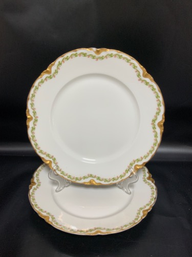 하빌랜드 리모지 디너 플레이트-데미지-(칩) Haviland Limoges Dinner Plate circa 1900 2 for 1 AS IS