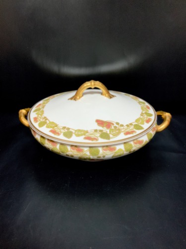 하빌랜드 리모지 원형 케서롤 Haviland Limoges Round Covered Casserole circa 1900