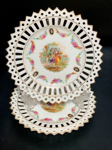 독일 투각 리본 플레이트 German Fluted Ribbon Plate circa 1960