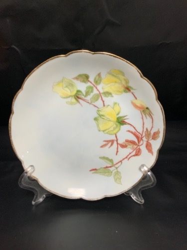 하빌랜드 리모지 핸드페인트 플레이트 Haviland Limoges Hand Painted Plate dated 1889