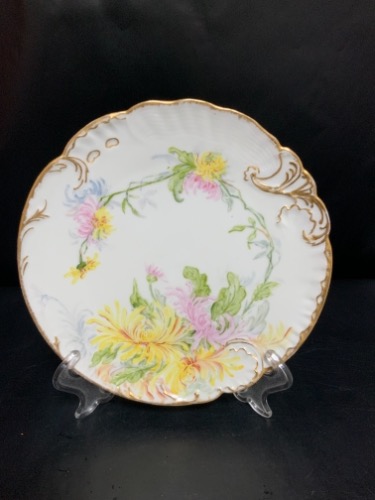 Lanternier 리모지 핸드페인트 케비넷 플레이트 Lanternier Limoges Hand Painted Cabinet Plate circa 1900