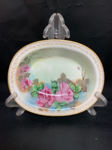 하빌랜드 리모지 핸드페인트 서빙 볼 Haviland Limoges Hand Painted Serving Bowl circa 1894-1931