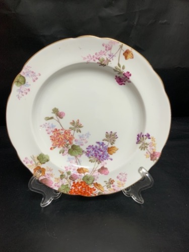 WT 코펠랜드 &quot;스포드&quot;폴리크롬 프로럴 플레이트 WT Copeland &quot;Spode&quot;  Polychrome Floral Plate circa 1875 - 1890