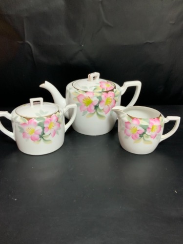 노리타케 진달래 페턴 4pc 티 세트 &quot;빅 세일&quot;  Noritake Azelea pattern 4 Piece Tea Service circa 1940