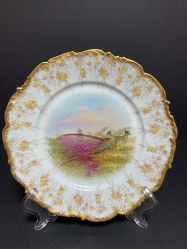 Tressmane &amp; Vogt 리모지 장식 버드 플레이트 Tressmane &amp; Vogt Decorative Bird Plate