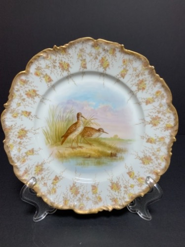 Tressmane &amp; Vogt 리모지 장식 버드 플레이트 Tressmane &amp; Vogt Decorative Bird Plate