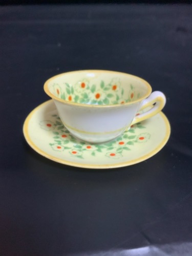 크라운 스테포셜 핸드페인트 미니쳐 컵&amp;소서 Crown Staffordshire Hand Painted Miniature Cup &amp; Saucer circa 1930 - 1956