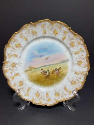 Tressmane &amp; Vogt 리모지 장식 버드 플레이트 Tressmane &amp; Vogt Decorative Bird Plate