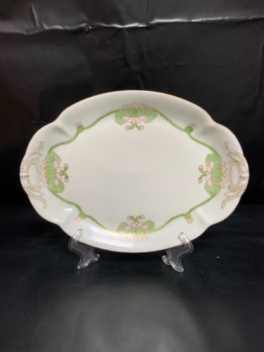 하빌랜드 리모지 핸드페인트 &quot;수련&quot; 스몰 서빙 플레터  Haviland Limoges Hand Painted &quot;Water Lily&quot; Small Serving Platter circa 1900