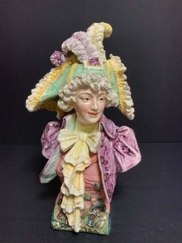 알로이스 헴펠에 의해 제작된 암포라 형태의 테플 릿츠 도자기 흉상 1900 / Amphora Turn Teplitz Porcelain Bust designed by Alois Hampel circa 1900 - 30% OFF SALE !!!