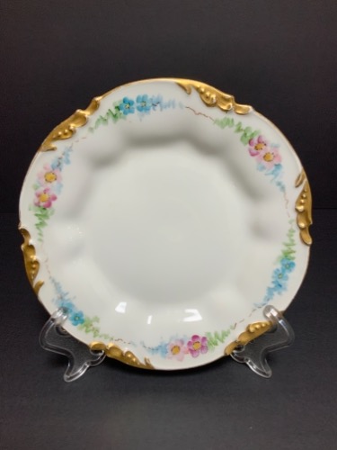 Pouyat 리모지 핸드페인트 셀러드 접시 1903 Pouyat Limoges Hand Painted Salad Plate circa 1903