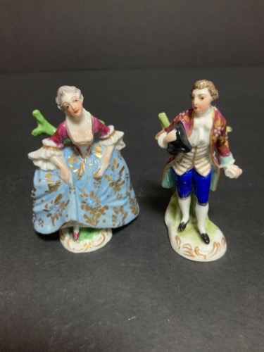 드레스덴 (Carl Thieme) 피겨 카드 홀더-매우 귀한- Dresden (Carl Thieme) Figural Place Card Holders circa 1900 - RARE!!