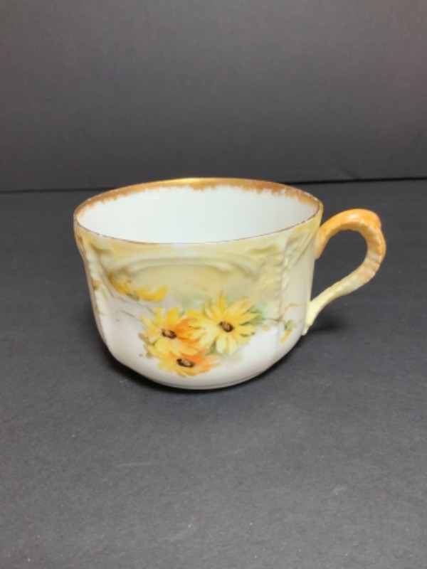 Reddon 리모지 핸드페인트 컵-있는 그대로-(칩) Reddon Limoges Hand Painted Cup circa 1890 - AS IS