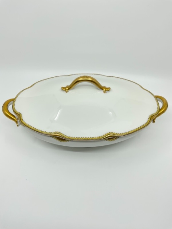 하빌랜드 리모지 타원형 커버 케서롤 Haviland Limoges Oval Covered Casserole circa 1900