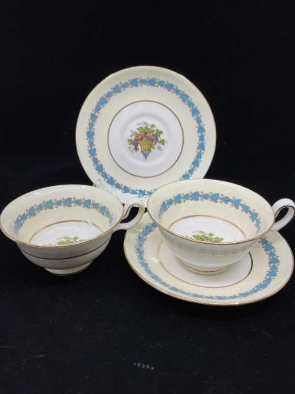 웨지우드 “Appledore” 컵 &amp; 소서 Wedgwood &quot;Appledore&quot; Cup &amp; Saucer circa 1957-1990