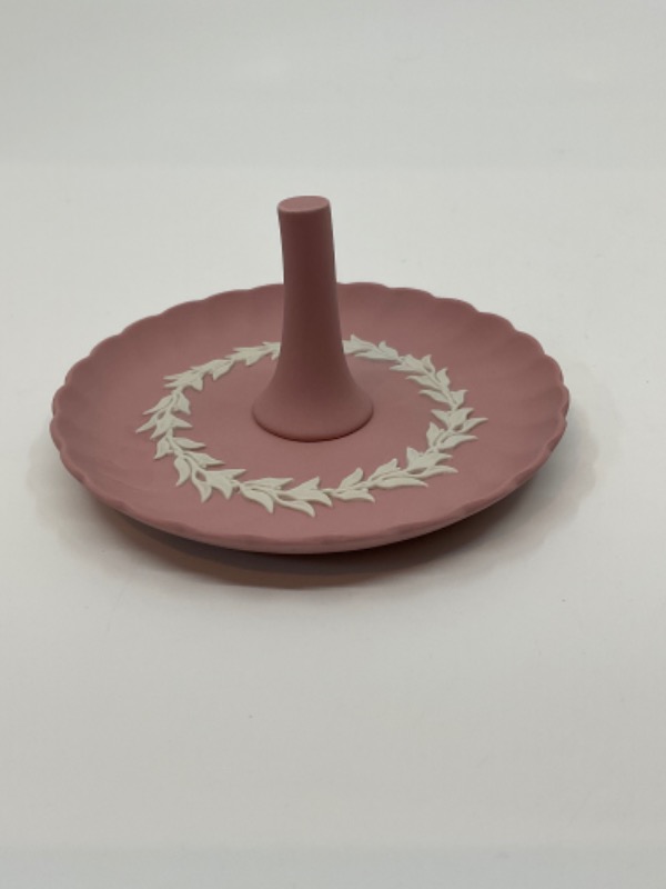 웨지우드 핑크 제스퍼웨어 반지 홀더 Wedgwood Pink Jasperware Ring Holder circa 1975