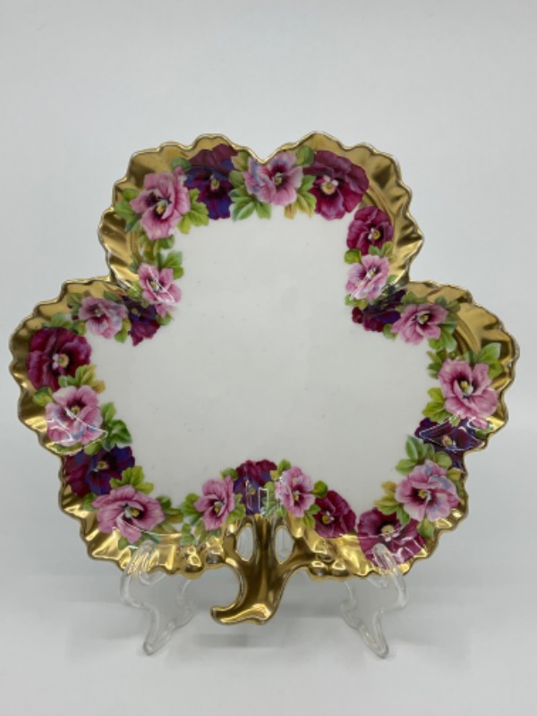 로얄 루돌슈타인 잎 쉐입 봉봉 디쉬 Royal Rudolstadt Leaf Shaped Bon Bon Dish circa 1900