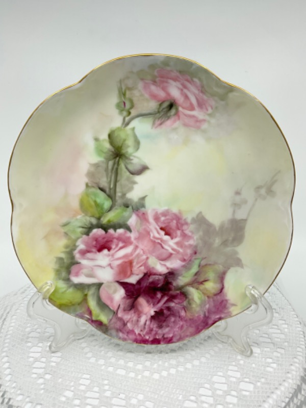 로젠탈 핸드페인트 플레이트 Rosenthal Hand Painted Plate circa 1900