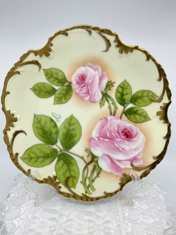 Z S &amp; Co 핸드페인트 플레이트 Z S &amp; Co Hand Painted Plate circa 1900