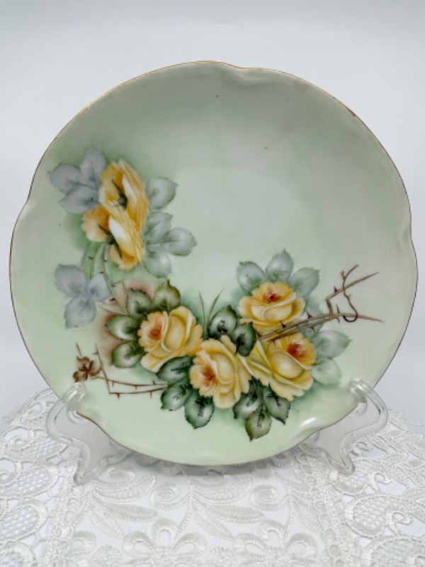 J &amp; C 독일 핸드페인트 플레이트 J &amp; C Germany Hand Painted Plate circa 1920