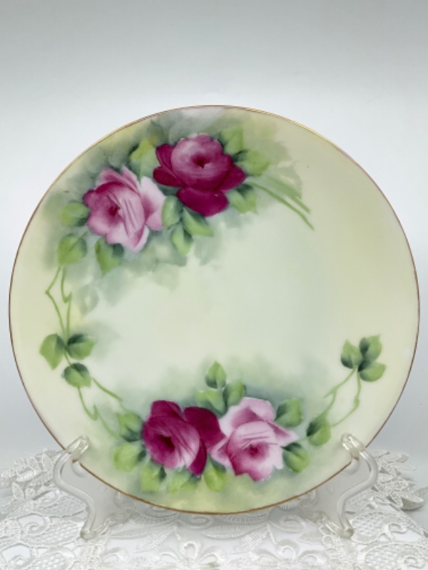 토마스 핸드페인트  플레이트 Thomas Hand Painted Plate circa 1910