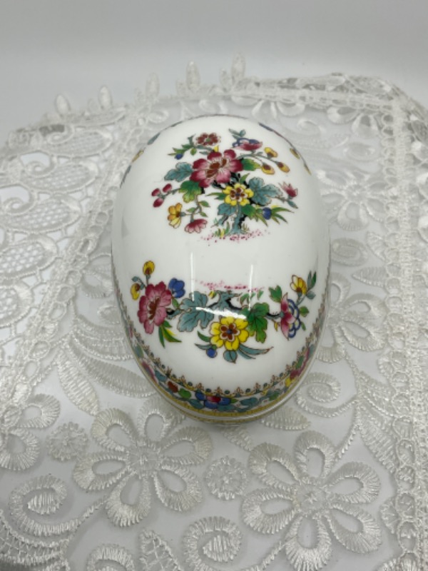 콜포트 &quot;Ming Rose&quot; 커버 에그 Coalport &quot;Ming Rose&quot; Covered Egg circa 1950