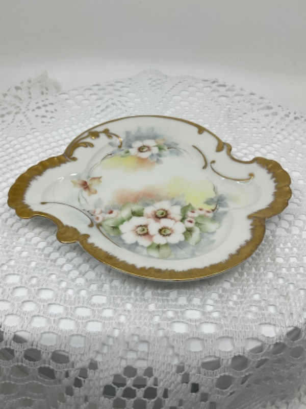 하빌랜드 리모지 핸드페인트 핀 디쉬 Haviland Limoges Hand Painted Pin Dish circa 1900