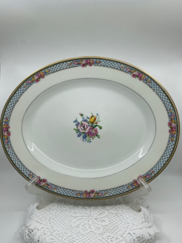 Tressmanes &amp; Vogt 리모지 라지 서빙 플레터 Tressmanes &amp; Vogt Limoges Large Serving Platter circa 1900