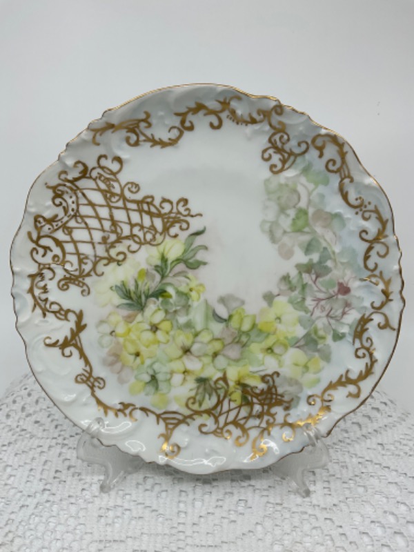 엘리트 리모지 핸드페인트 페이스트리 플레이트 Elite Limoges Hand Painted Pastry Plate circa 1900