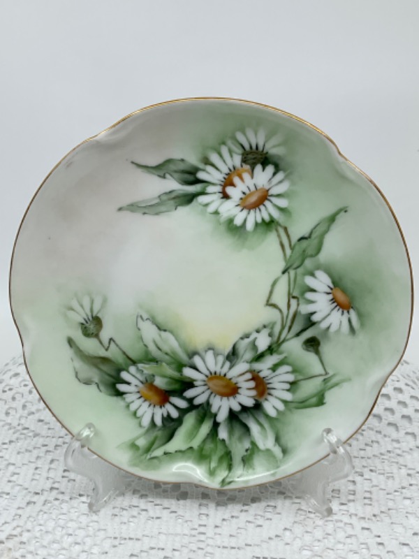 J &amp; C 바바리아 핸드페인트 페이스트리 플레이트 J &amp; C Bavaria Hand Painted Pastry Plate circa 1900