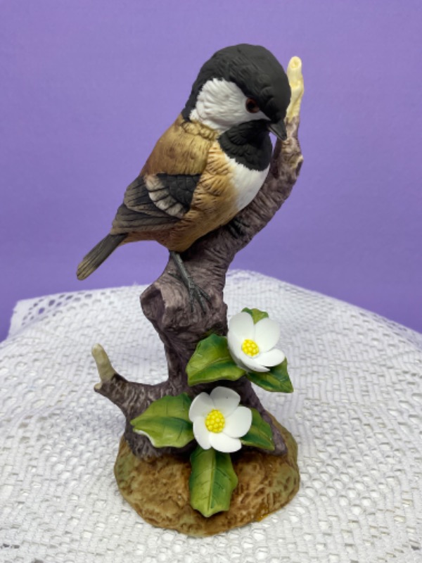 빈티지 스테파니 &quot;Black Capped Chickade&quot; 피겨린 Vintage Stefani &quot;Black Capped Chickadee Figurine